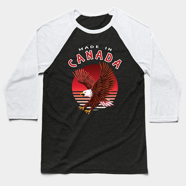 Flying Eagle - Made in Canada Baseball T-Shirt by TMBTM